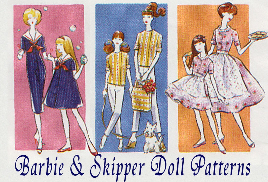 Barbie & Skipper Doll Sewing Pattern 9964 Etsy