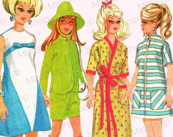 Fashion doll Sewing Pattern: 9099