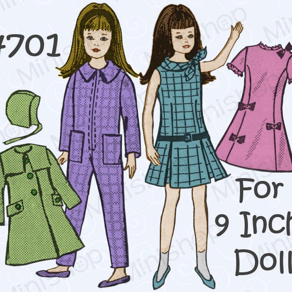 Fashion Doll Sewing Pattern 4701 Fits Blythe