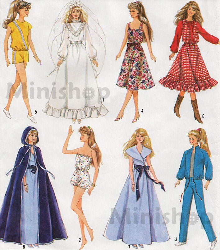 Barbie Doll Sewing Pattern: 8333 - Etsy