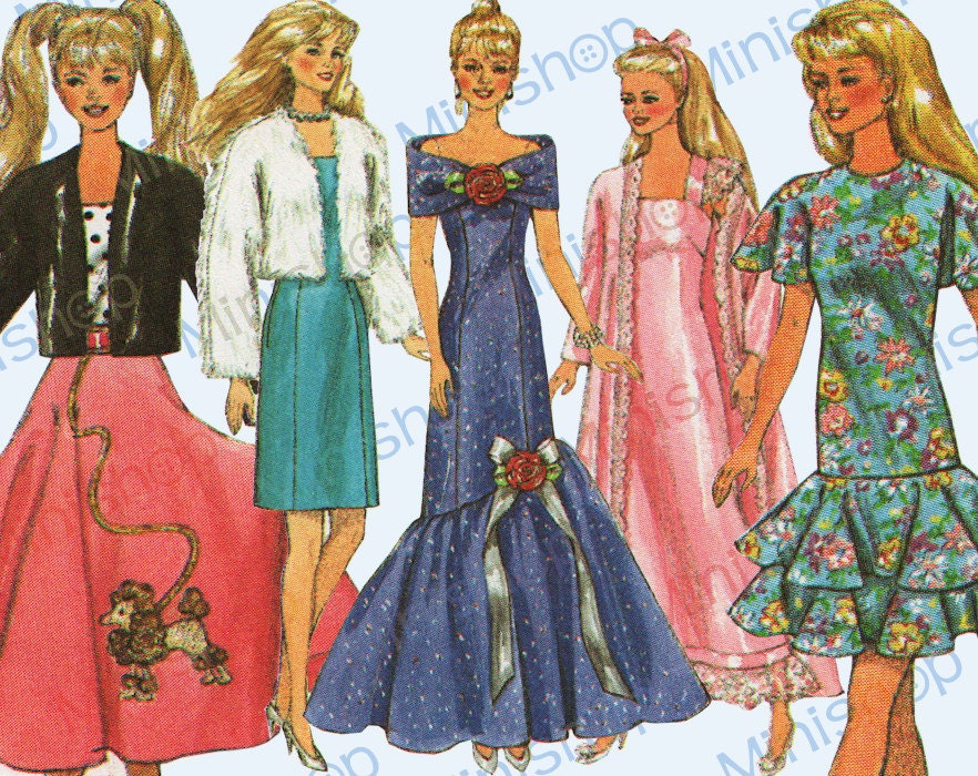 Barbie doll Sewing Pattern: 9334