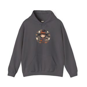 Witch Halloween Hoodie, Front and Back Print, Unisex Gildan 18500
