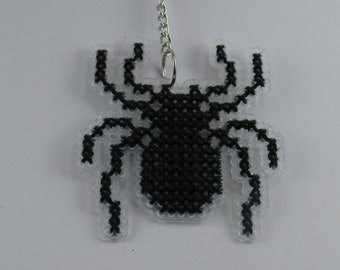 Spider Cross Stitch Keychain