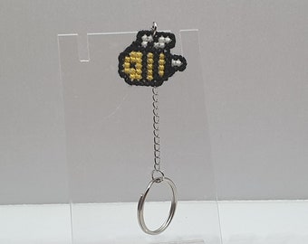 Bee Cross Stitch Keychain