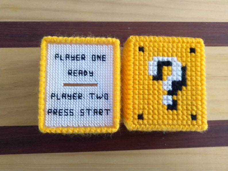 Mario Cross Stitch Engagement Ring Box