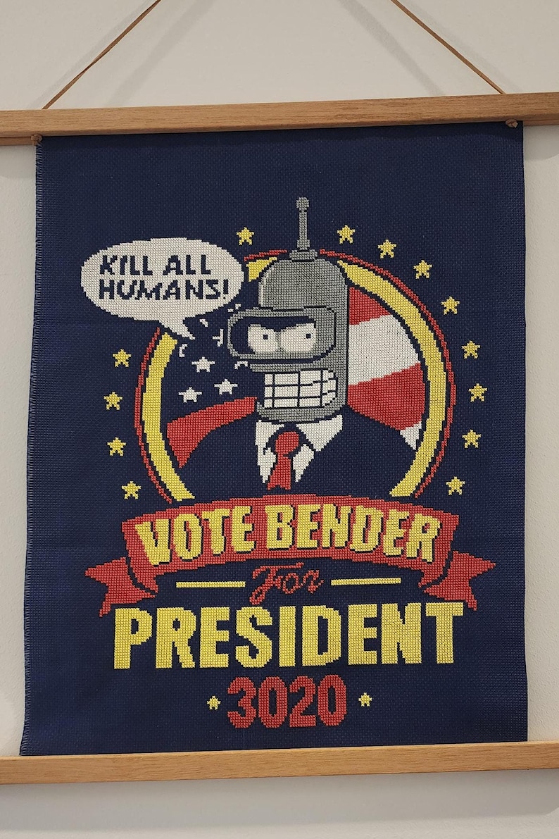 Bender for President Cross Stitch Pattern - Etsy