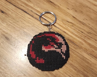 Mortal Kombat Cross Stitched Keychain