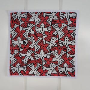 MC Escher Birds Cross Stitch Pattern