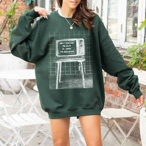 Lizzy Ceilings Lyric Vintage Style Sweatshirt, Five Seconds Flat, It Feels Like a Movie, Fall Cozy
