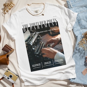 The Real Tortured Shirt, Vintage Poet Art Shirt, Magazine Style Shirt, Comfort Colors 1717, Gifts for Her