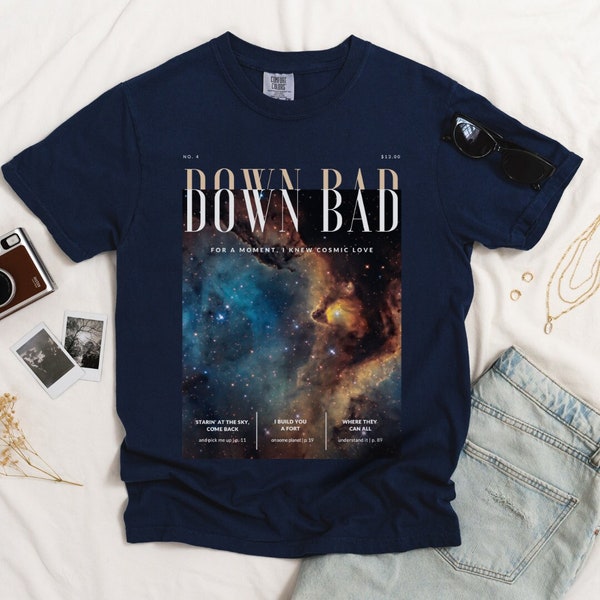 Down Bad Shirt, Vintage Art Shirt, Magazine Style Shirt, Concert Crewneck, Comfort Colors 1717, Gifts for Her