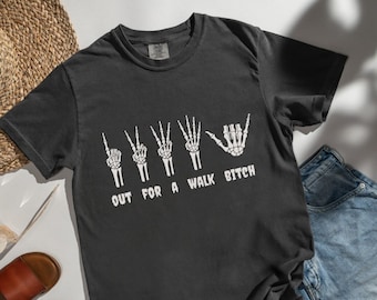 Spike, Perra de paseo, BTVS, Camiseta de Buffy, Temporada espeluznante, Camiseta de Halloween, Vibras otoñales, Colores cómodos 1717, Vibras de bruja