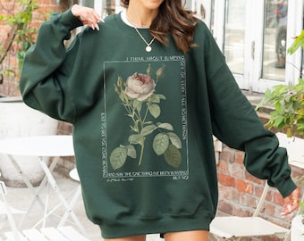 The Real Over Now Botanical Sweatshirt, Concert Crewneck, Gifts for Her, Gildan 18000 Unisex Sweatshirt