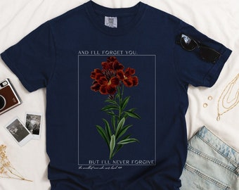 Camiseta botánica "El hombre más pequeño que jamás haya vivido", camiseta de concierto, Comfort Colors 1717, regalos para ella.