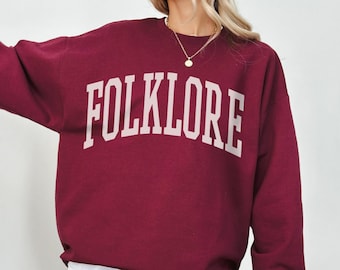 The Real Collegiate Folk Sweatshirt, Lore Crewneck, Gifts for Her, Gildan 18000 Unisex Sweatshirt