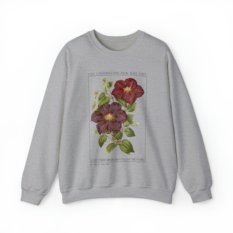 The Real In Love Botanical Sweatshirt, Gifts for Her, Gildan 18000 Unisex Sweatshirt image 9