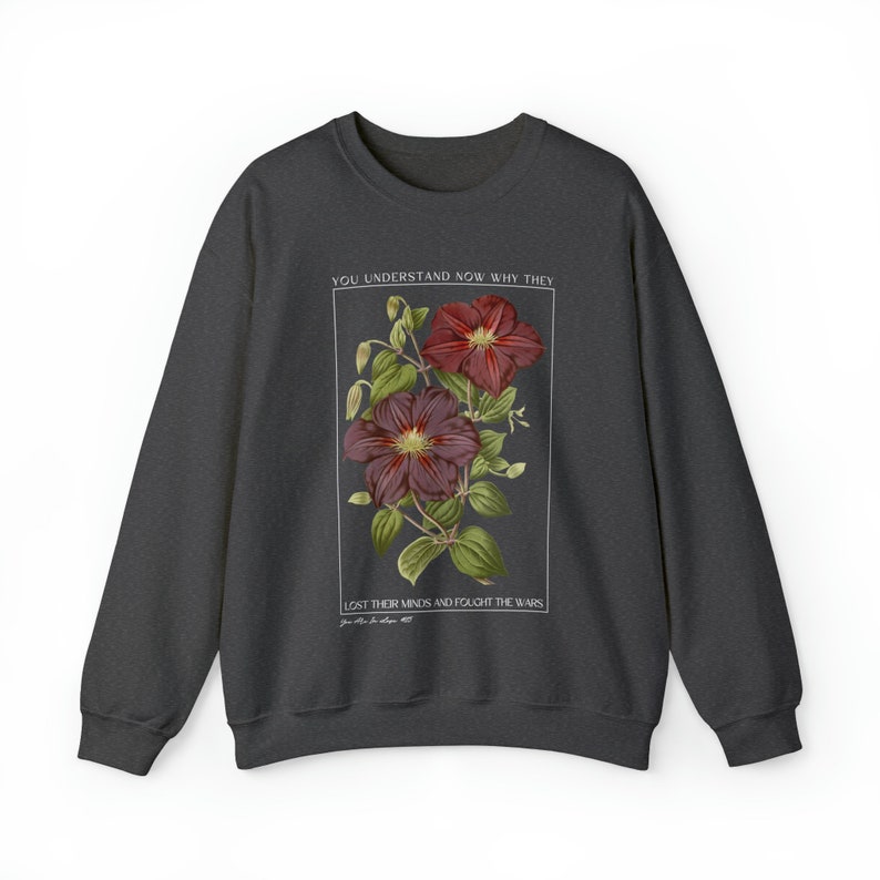 The Real In Love Botanical Sweatshirt, Gifts for Her, Gildan 18000 Unisex Sweatshirt image 5