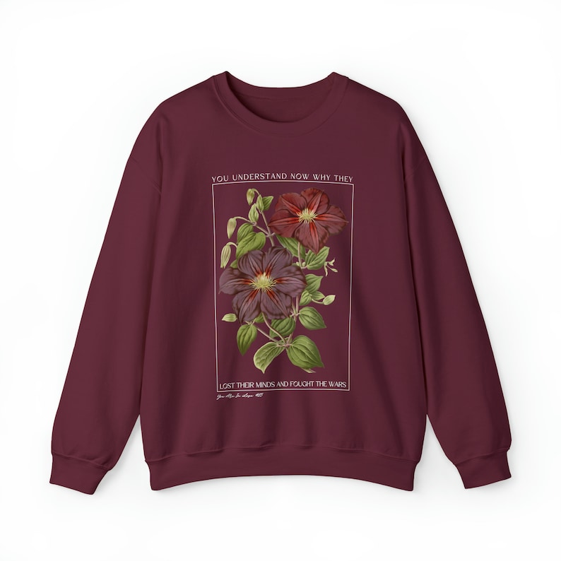 The Real In Love Botanical Sweatshirt, Gifts for Her, Gildan 18000 Unisex Sweatshirt image 4