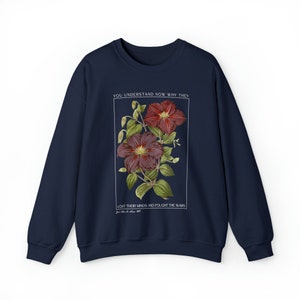 The Real In Love Botanical Sweatshirt, Gifts for Her, Gildan 18000 Unisex Sweatshirt image 3