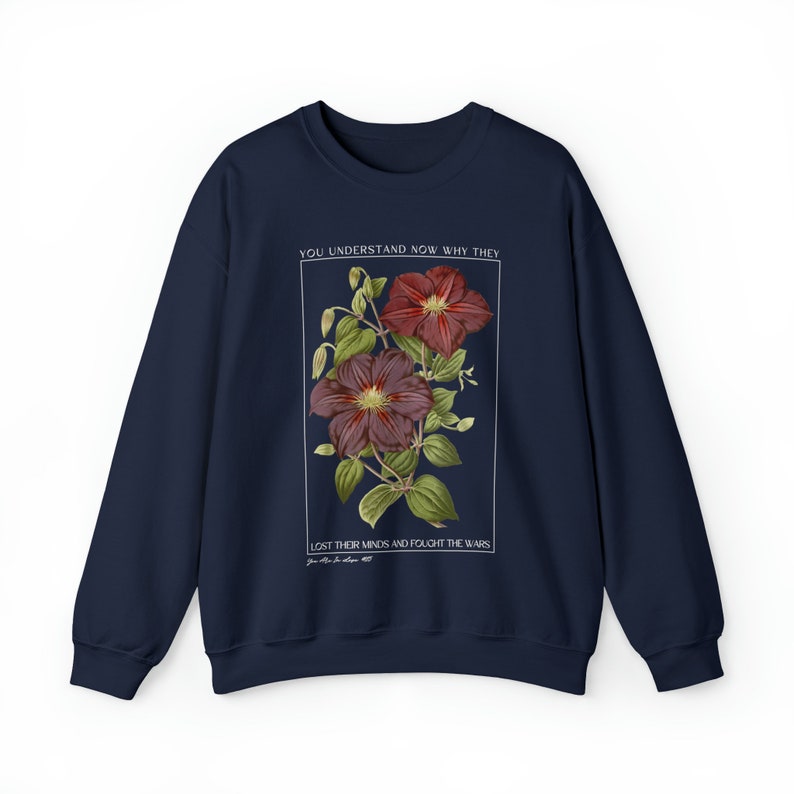 The Real In Love Botanical Sweatshirt, Gifts for Her, Gildan 18000 Unisex Sweatshirt image 3