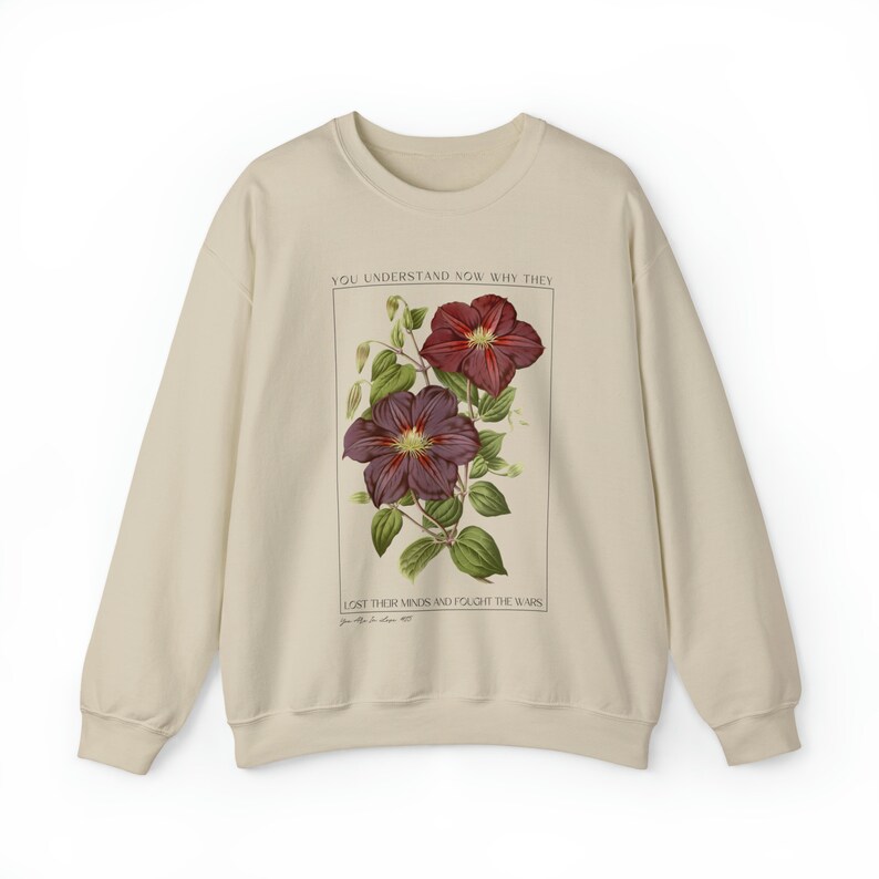 The Real In Love Botanical Sweatshirt, Gifts for Her, Gildan 18000 Unisex Sweatshirt image 8