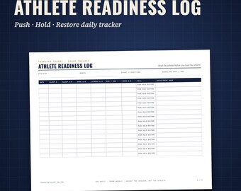Registro de prontidão do atleta, rastreador diário de recuperação, dor muscular durante o sono e variabilidade da frequência cardíaca (PDF)