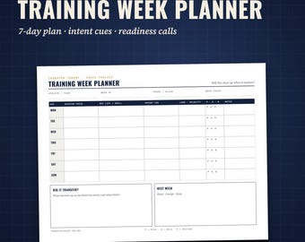Planejador Semanal de Treinamento da Teoria da Transferência, Modelo para Preparador Físico (Download em PDF)