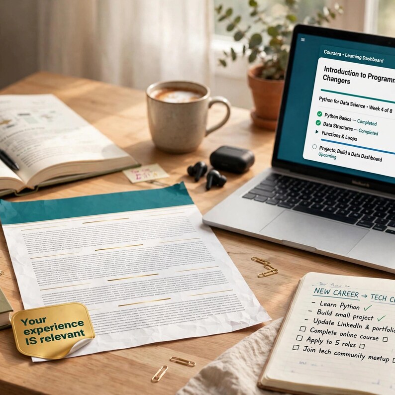 Career Change Resume Template | Switching to Tech IT Resume | ATS Friendly Career Switcher CV | Editable Word Docs image 2