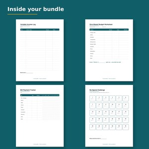 Irregular Income Budget Planner Printable, Paycheck Budget for Freelancers, Budget Binder with Bill Tracker and Debt Payoff, PDF image 2