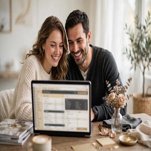 Modèle de feuille de calcul pour l'organisation de mariage | Suivi du budget, liste des invités, plan de table, checklist et calendrier pour les futures mariées image 9