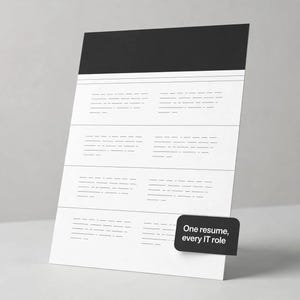 IT Resume Template | Professional Tech Resume ATS Friendly | Editable Word & Google Docs | General IT Job Resume