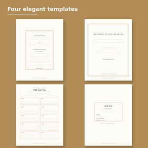Editable Wedding Invitation Suite Printable, Minimalist Wedding Template Bundle with Welcome Sign, Seating Chart and RSVP Card, PDF image 2