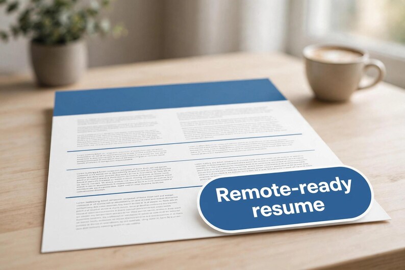 Remote Tech Support Resume Template | Work From Home IT Resume | ATS Friendly Virtual Support CV | Editable Word & Google Docs image 1