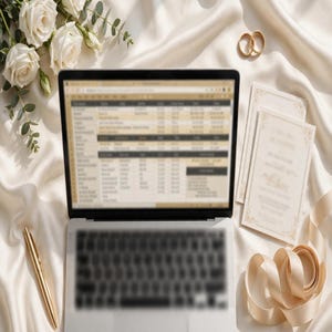 Modèle de feuille de calcul pour l'organisation de mariage | Suivi du budget, liste des invités, plan de table, checklist et calendrier pour les futures mariées image 5
