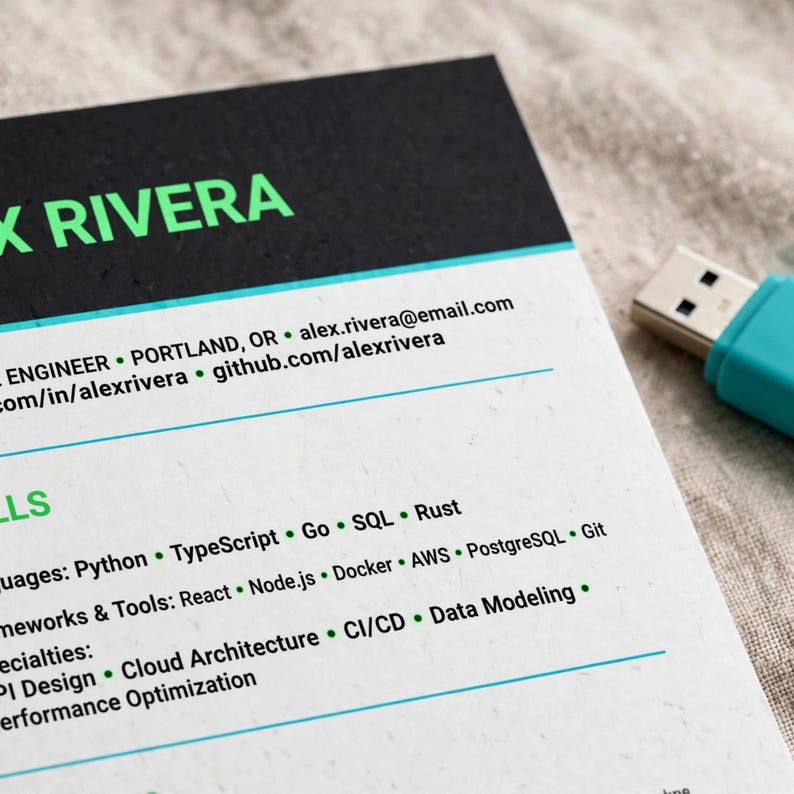 Junior Developer Resume Template | Bootcamp Grad Coding CV | ATS Friendly Programmer Resume | Entry Level Software Engineer CV image 3