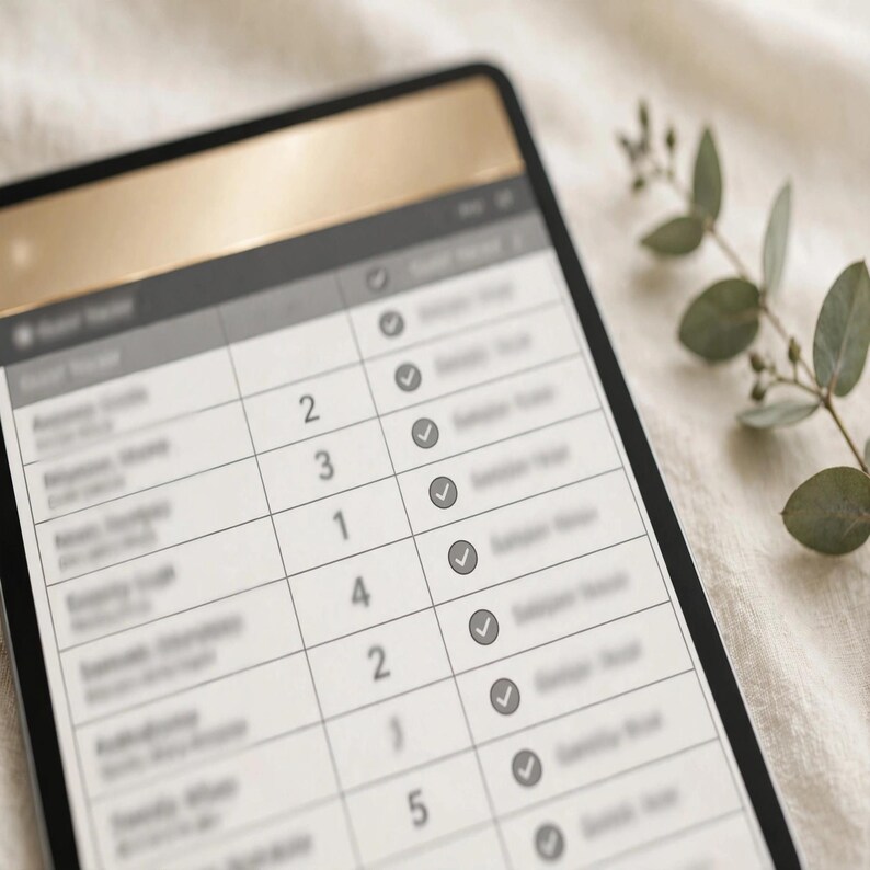 Modèle de feuille de calcul pour l'organisation de mariage | Suivi du budget, liste des invités, plan de table, checklist et calendrier pour les futures mariées image 6