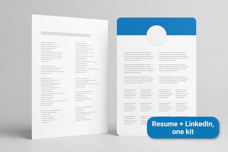 Resume and LinkedIn Kit | IT Resume Template + Cover Letter + LinkedIn Profile Guide | ATS Friendly Editable Bundle for Job Seekers image 1