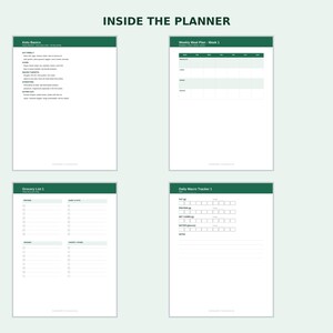 Pacchetto stampabile per la pianificazione dei pasti chetogenici, piano alimentare a basso contenuto di carboidrati con monitoraggio dei macronutrienti, lista della spesa e lista di controllo della dispensa, dieta chetogenica per principianti in formato PDF. immagine 2