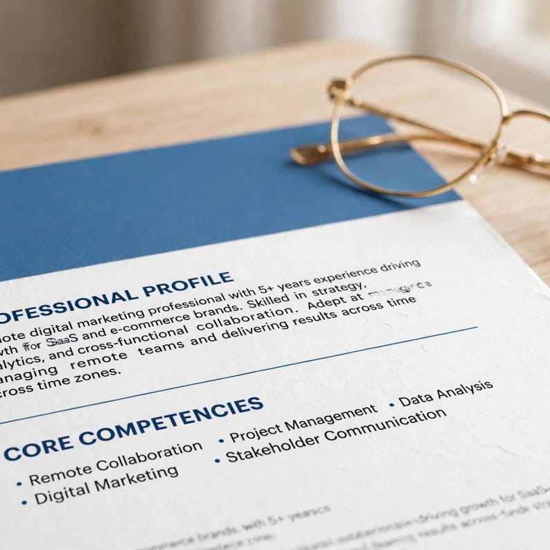 Remote Tech Support Resume Template | Work From Home IT Resume | ATS Friendly Virtual Support CV | Editable Word & Google Docs image 3