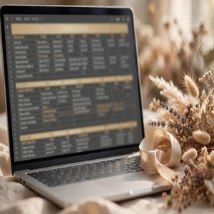 Modèle de feuille de calcul pour l'organisation de mariage | Suivi du budget, liste des invités, plan de table, checklist et calendrier pour les futures mariées image 3