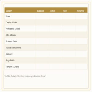 Wedding Budget Planner Printable, Wedding Budget Tracker with Vendor Comparison, Payment Tracker & Guest Estimator for Engaged Couples image 4