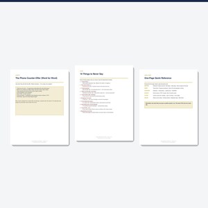 Salary Negotiation Scripts Printable, Counter Offer Email and Phone Scripts, What to Say When Negotiating Salary Guide, PDF image 2