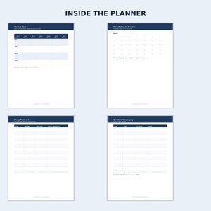Tygodniowy planer pracy zmianowej do druku, organizer zmiany nocnej z funkcją śledzenia snu, dziennik nadgodzin i przygotowywanie posiłków dla pielęgniarek, plik PDF zdjęcie 2