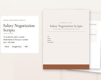 Salary Negotiation Scripts, Job Offer Counter Offer Email Templates, Word & Google Docs