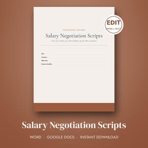 Skrypty negocjacji płacowych, szablony e-maili z kontrpropozycjami ofert pracy, Word i Dokumenty Google