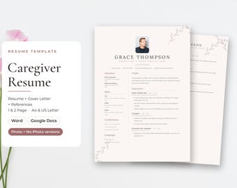 Vorlage für einen Lebenslauf als Pflegekraft, Lebenslauf für Pflegehelfer/innen im häuslichen Bereich mit Anschreiben, Word & Google Docs