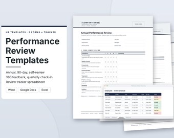 Vorlage für Leistungsbeurteilungen, Mitarbeiterbewertungsformular, Selbsteinschätzung und 360-Grad-Feedback, Word
