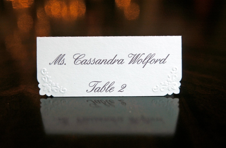 - Personalized /& Custom Placecard Perfect for Weddings or Special Occasions Escort Tags Place Cards 100