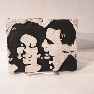 President Barack and Michelle Obama Ceramic Hand Carved Art Tile, Limited Edition and Supply