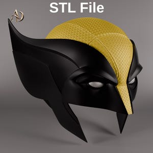 Arquivo STL da Máscara do Wolverine, Arquivo STL das Conexões Magnéticas com o Capacete do Wolverine, Arquivo STL para Impressão 3D do Traje do Wolverine, Cosplay do Wolverine da Marvel